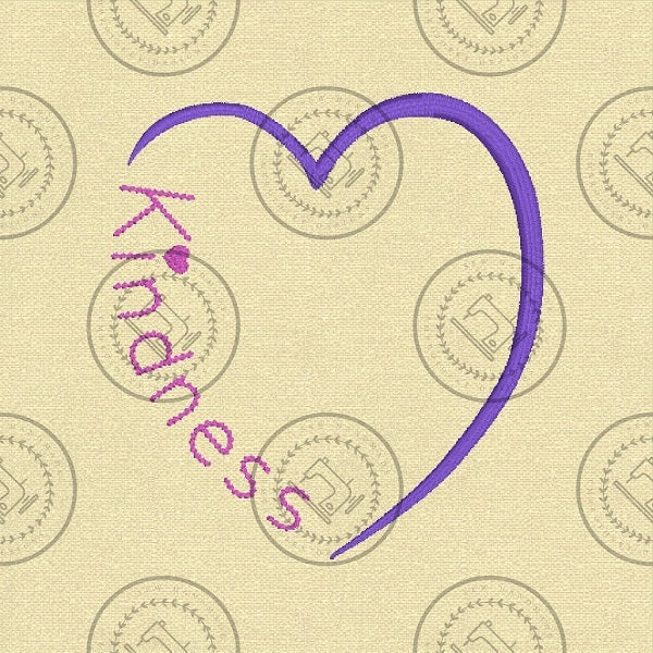 KINDNESS HEART Machine Embroidery Design - KH824 4 x 4